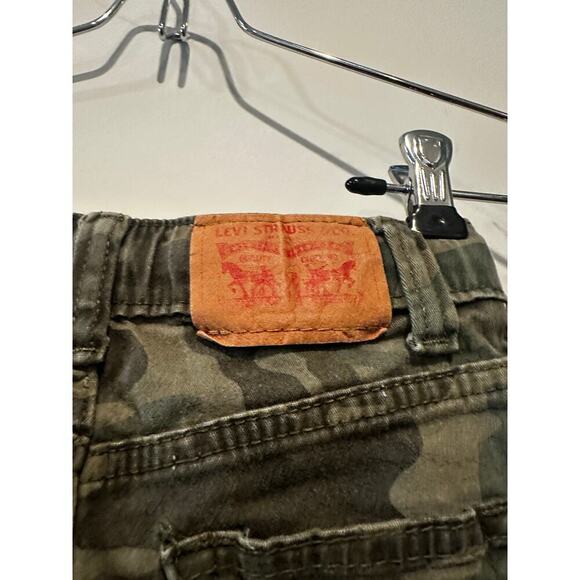 Levi's Boys Size 6 Slim Fit Stretch Jogger Pants Green Camp Camo Outdoor School - Picture 4 of 10
